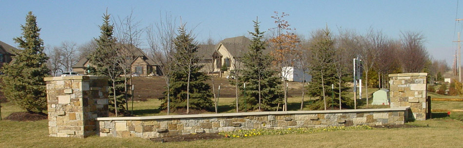 Stone wall at the Polo Fields