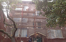 Renovating brick building