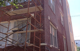 Renovating brick building