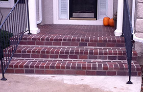 Brick stairs