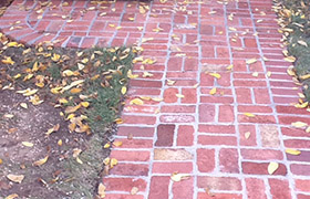 Brick sidewalk