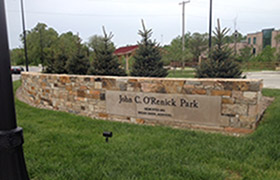 O'Renick Park entrance monument